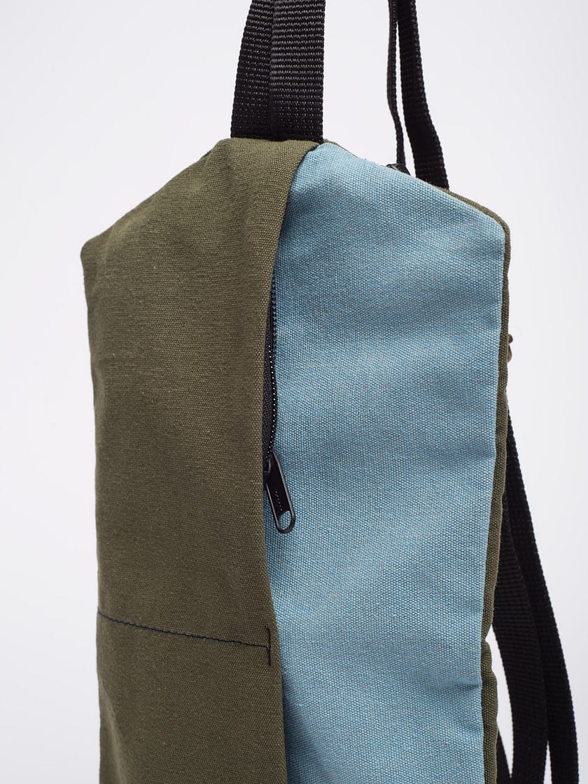 birdwalk backpack handbag green blue cotton02
